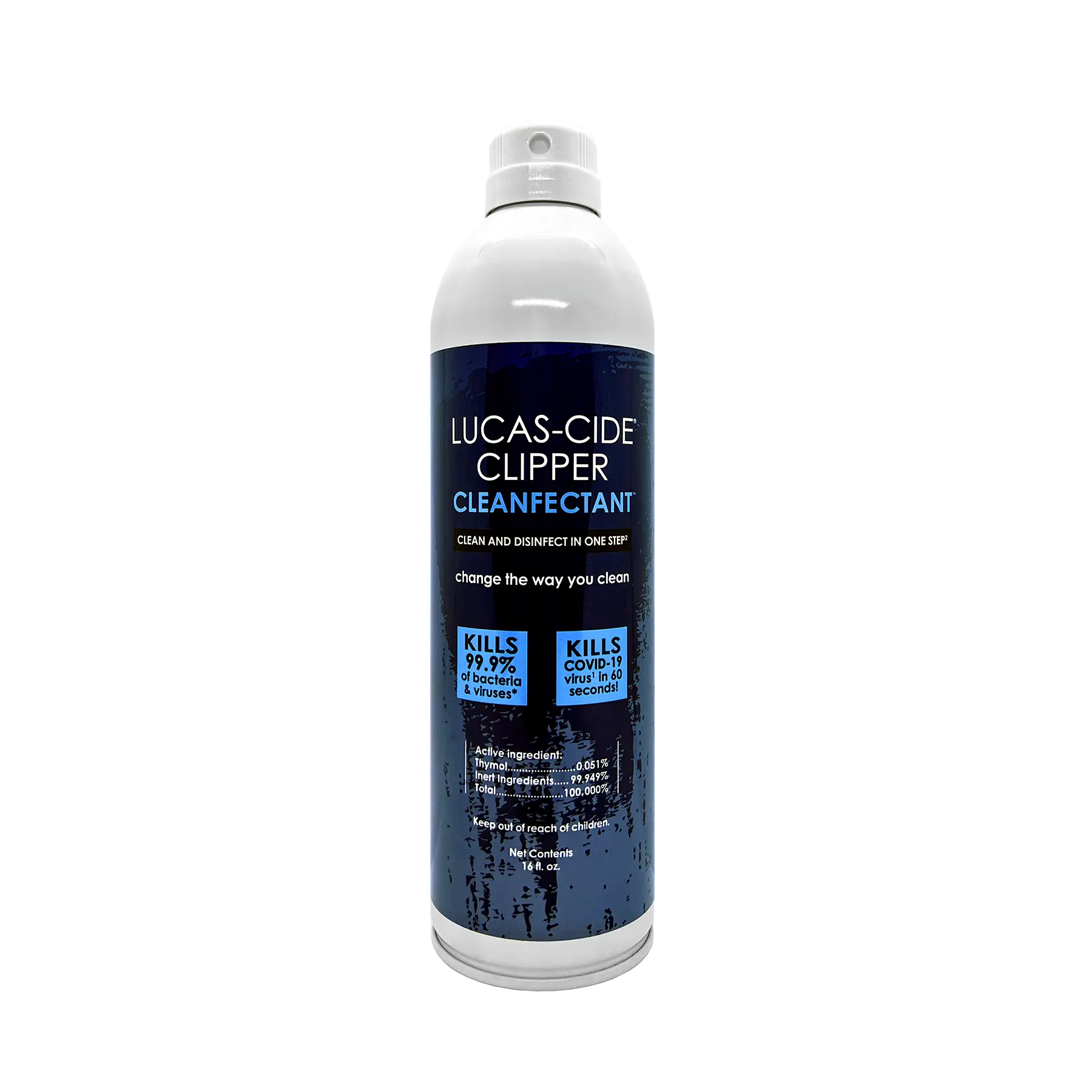 LUCAS-CIDE Clipper Clean, Disinfect and Cooler Spray for Clippers & Blades 16 fl oz
