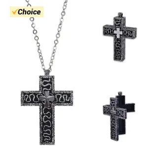 2025, Squid Necklace Set, Cross Shaped Necklace With Compartmen, Necklace With Cross Shaped Necklace Pendant Desig