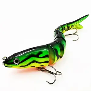 Multi-Jointed Fishing Lure, Slow Sinking Wobbler, Universal for Freshwater & Saltwater, Trout Bass Fishing Accessories, 20g/0.7oz, 13.5cm/5.31in