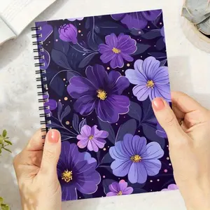 Floral Pattern Planner Notebook, Spiral Bound, 1 Count Exquisite Print Pattern Notepad, Ideal for Personal Planning and Life Record, Perfect for Gifting