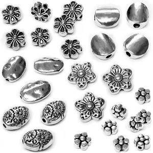 Tibetan  Spacer Beads - 240 count Set for Adults'  Making - Flat, Small Seed Beads for Necklaces, Earrings & Bracelets