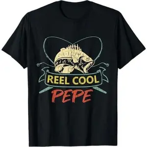 Fathers Day Reel Cool Pepe Shirt For Father's Day T-Shirt