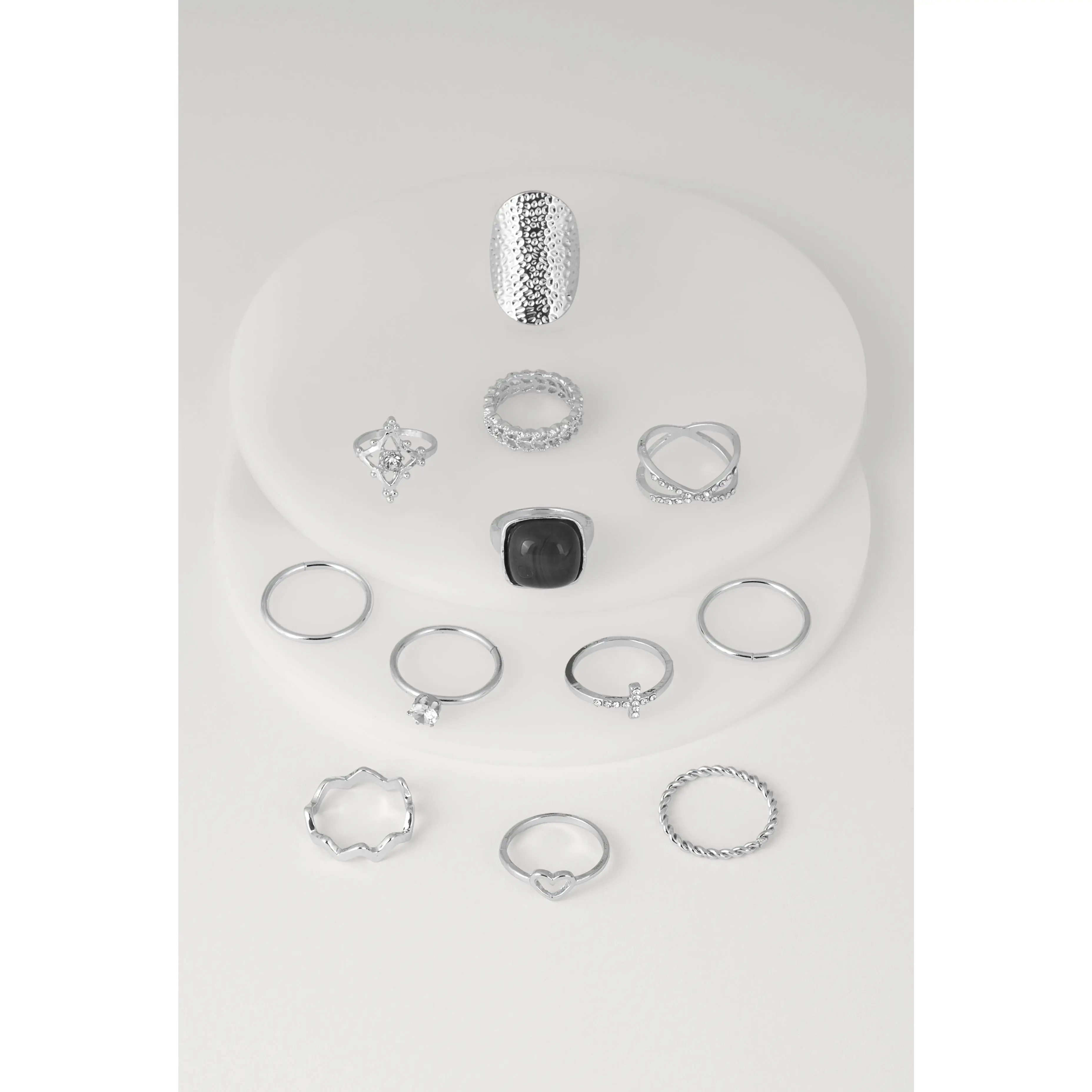 Cubic Zirconia Assorted Rings Set of 12