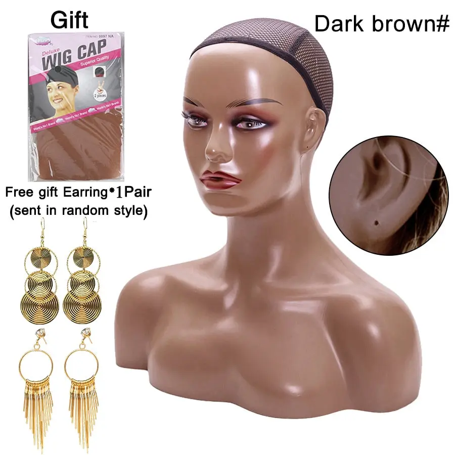 Mannequin Head With Shoulders For Wig Display