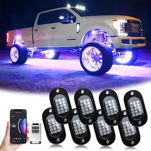 8 Pods Underglow LED Car Lights 16 Million Colors RGB Ground Lighting 12V Trail Rig Light for SUV Trucks Music Sync Waterproof App Control Super Bright for Off-road Rig Overlanding TruckLife