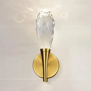 Dimmable Led Crystal Wall Sconces,bathroom Vanity Mirror Light(1pc)