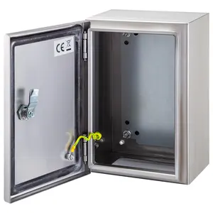 VEVOR NEMA Stainless Steel Enclosure,  16 x 12 x 8\'\' NEMA 4X Steel Electrical Box, IP66 Waterproof & Dustproof, Outdoor/Indoor Electrical Junction Box, with Mounting Plate