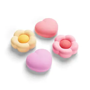 Z-PCS16  Silicone Joycon Thumb Grip Caps Compatible with Nintendo Switch 2, Soft Joystick Cover Caps for Switch 2025, 4PCS - Heart & Flower