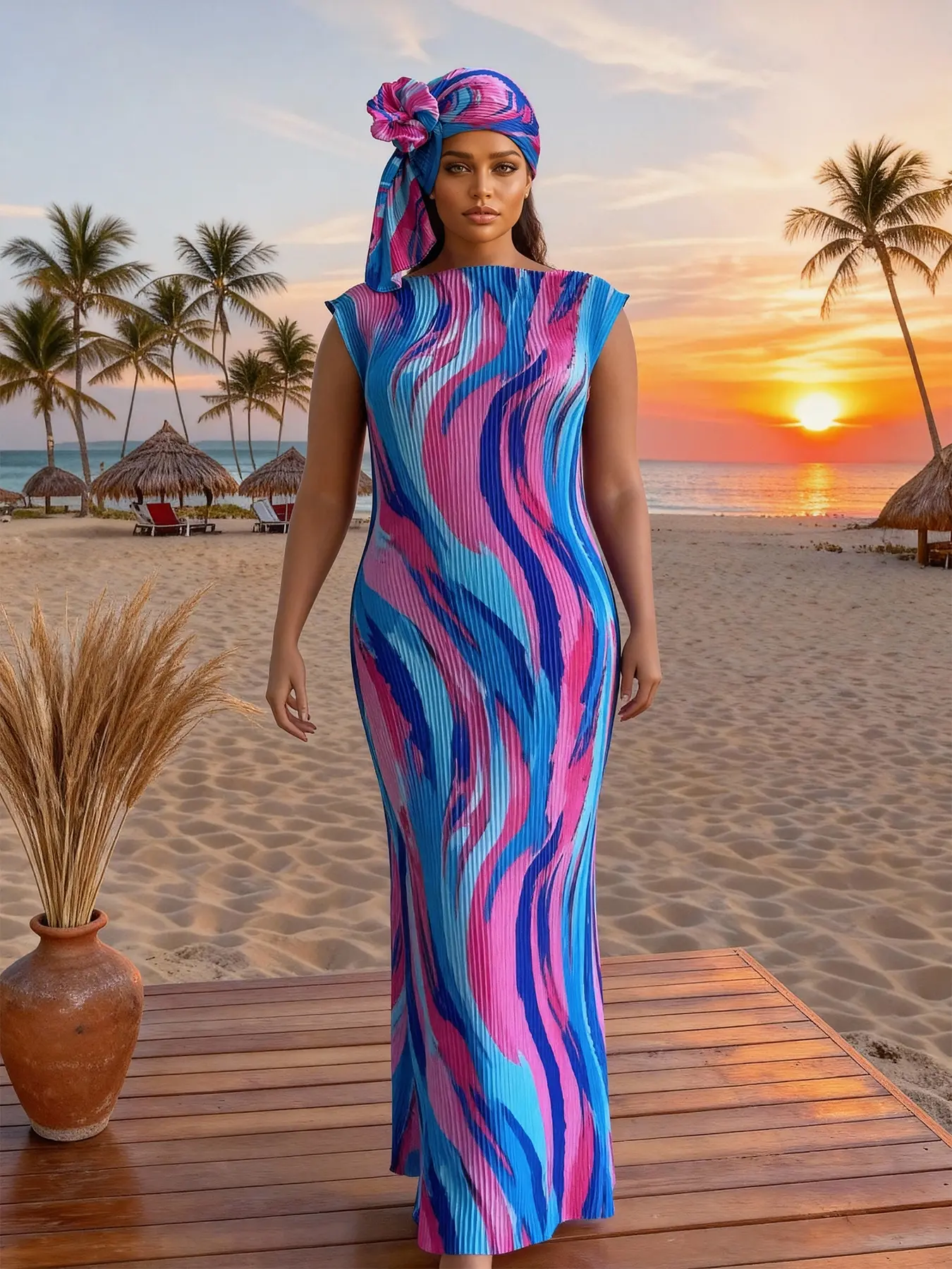 Women's Elegant Floral Printed Silk Robe Set, Long Dress Shawl Scarf, Beach Sun Protection Satin Wrap, Swimsuits Cover Ups, All Seasons Slim Fit, Swimwear Coverups, Beachwear Cover Up, Summer Coverup