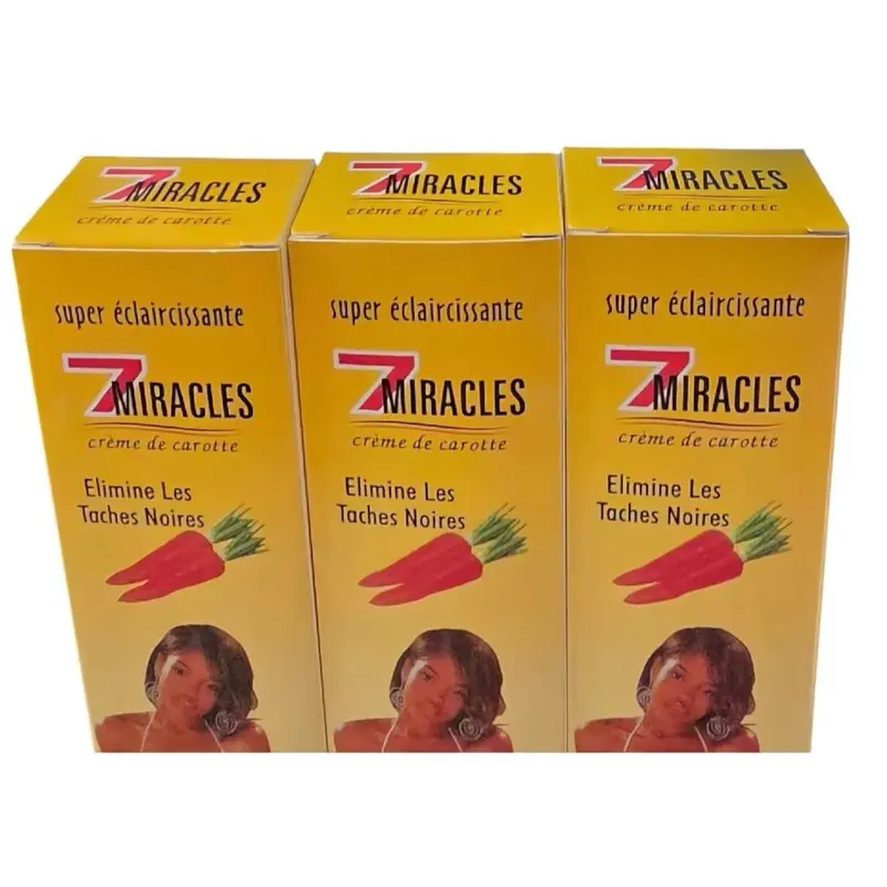 3 pcs 7 Miracles Cream Crème de Carotte Elimine Les Taches Noires for Skin Care Carrot