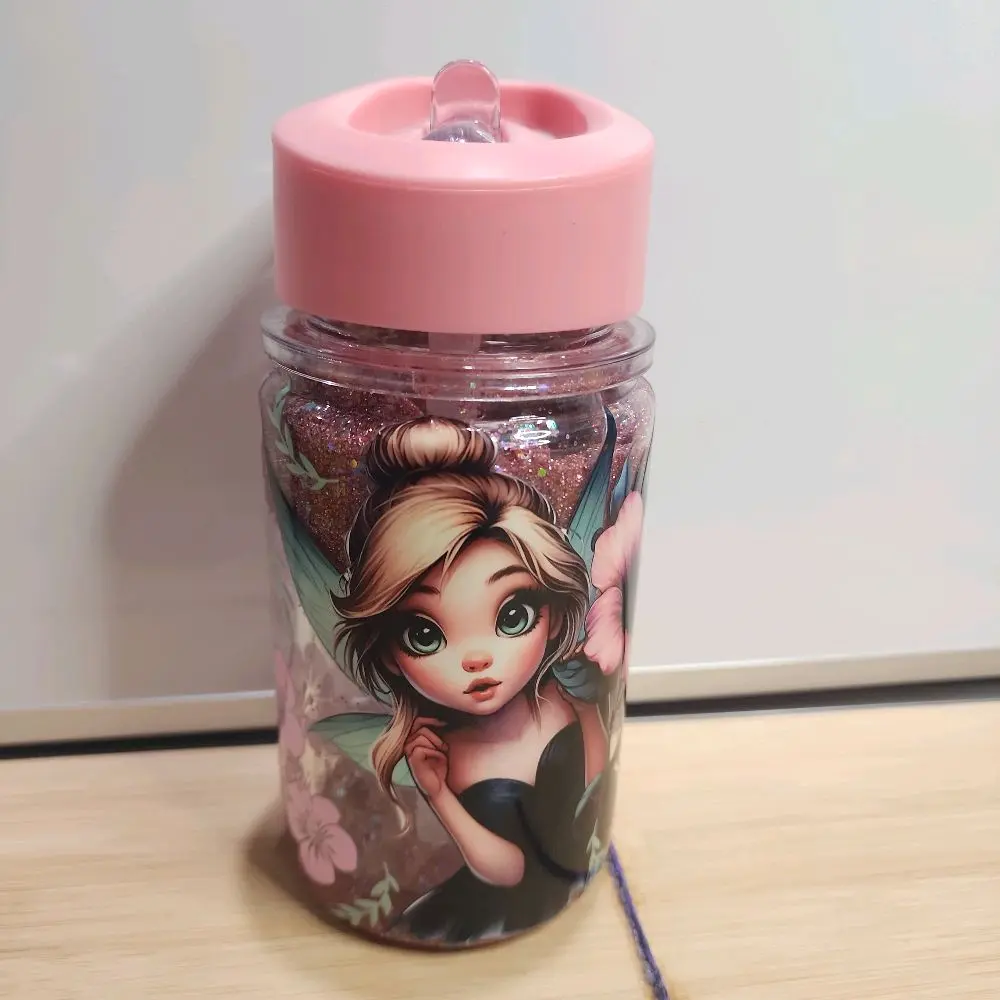 B.T.Q Crafty Creations Customizable 10 oz Kids snowglobe cup. Pick your wrap and glitter color!!