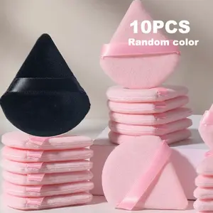 10-Pack Triangle Makeup Sponge, Soft Reusable, Suitable for Foundation and Loose Powder, Dry Wet Use, All Skin Types, Makeup Tools, Triangle Powder Puff