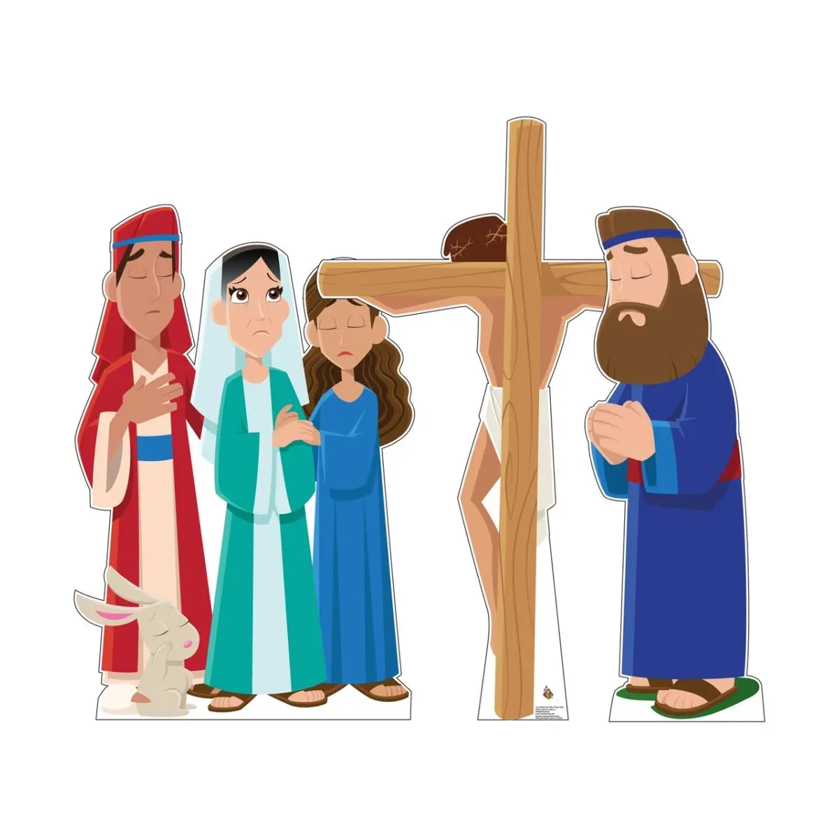 67x45in Religious Jesus on the Cross Photo Print Cardboard Cutout, Kids-Focused Home Decor, Room Decor Accent