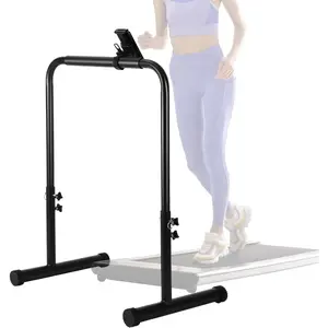 24.4 Inch Walking Pad Handle Bar Attachment Only with Phone Holder Adjustable Treadmill Handrail Height Comfortable Grip Stainless Steel Frame Overbold