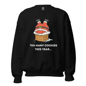 Santa Stuck in Chimney Crewneck Sweater