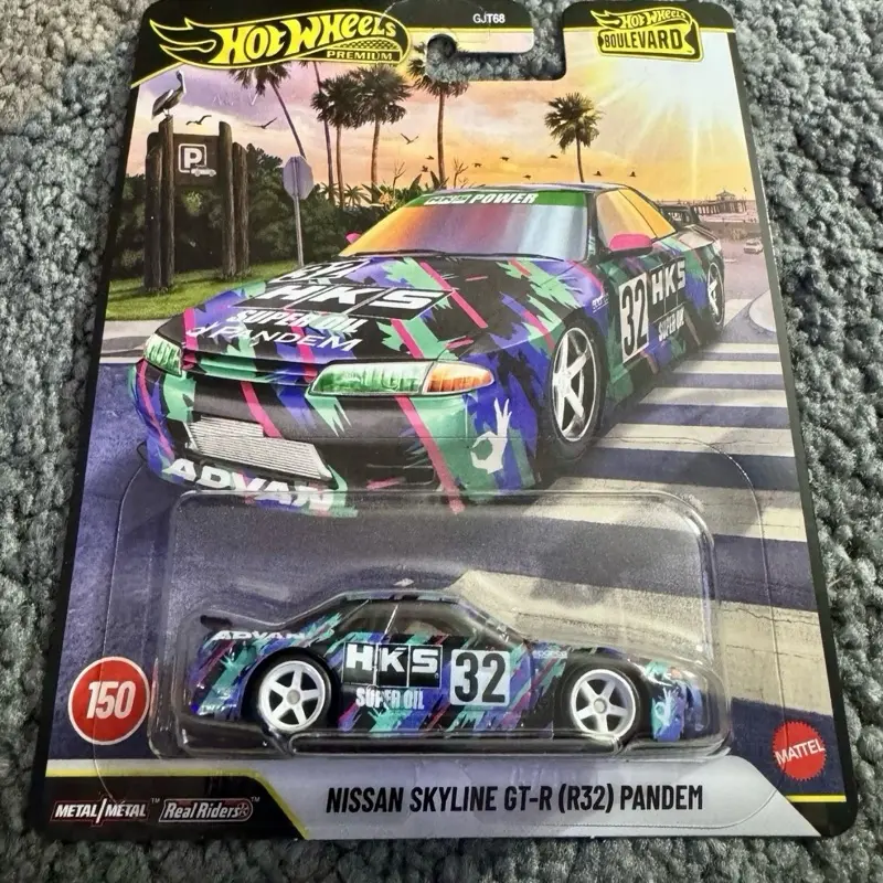 HKS Skyline R32 Diecast Model Car, Hot Wheels Collectible, Decor Accessories