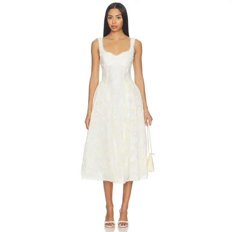 chinese dress ladies Floral Lace Midi Dress