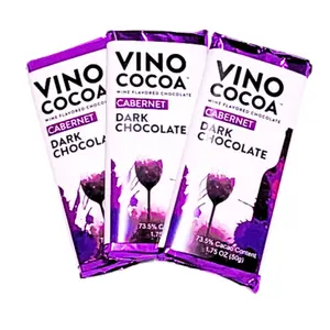 Vino Cocoa Cabernet Flavored Dark Chocolate Bars - 3 Pack - Enjoy Luxury Upscale Chocolates by Vino Cocoa - Made With Organic Ingredients - Vegan & Keto Friendly - Makes For Great Gifts - Get Yours Today!