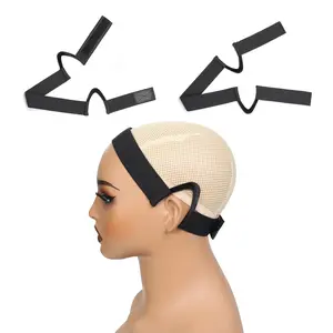 Elastic Lace Wig Grip Band, C-shaped Ear Curve Design, Non-slip Melting Band, Black Regular Size for Women