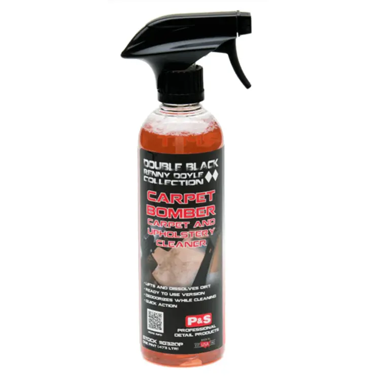 P&S Carpet Bomber Double Black Interior Carpet Cleaning System - Biodegradable Deep Cleaner, Deodorizing Spray for Odor Control, Grease Grime Lift All-Purpose Home Care Supply, Deep Cleaning Agent