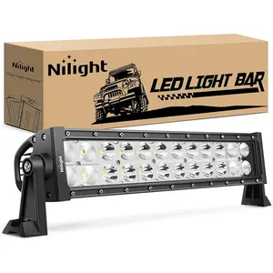 Nilight 13.5Inch 72W Spot-Flood Combo LED Light Bar with Bracket, Side Mounting & Aluminum Housing, IP67 Waterproof Off-Road Accessory for ATV/Truck