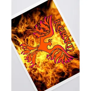 Fire Reborn Phoenix Kiss Cut Sticker Sheet
