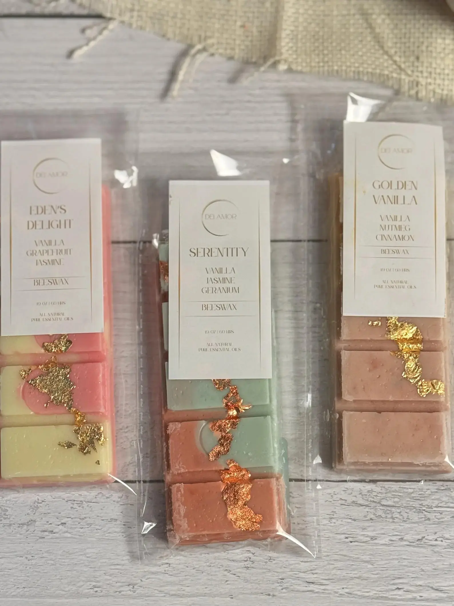 Beeswax Wax Melt Bundle – Pick Any 3 Bars – Natural Scented Melts