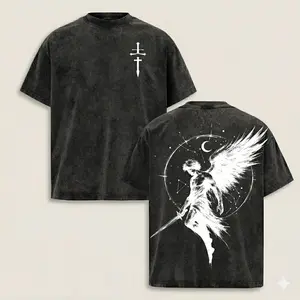 24H FLASH SALE Alert Fallen Angel Sword T-Shirt covenant penny tees purple rain tshirt funny men world flamingo merch big deborah butchers