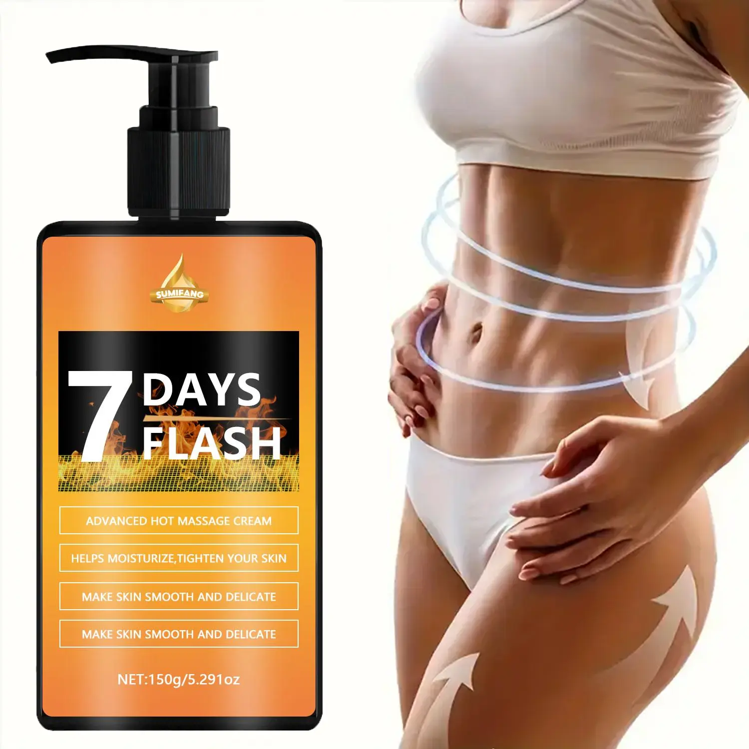 Body Firming and Massage Cream, Firming Belly Cream, Advanced Firming, Moisturizing Body Care Cream for Abdomen and Legs, Body Lifting Moisturizer and Skin Tightening Shaping Cream, Body Contouring Cream, Tone Up Cream for Men and Women