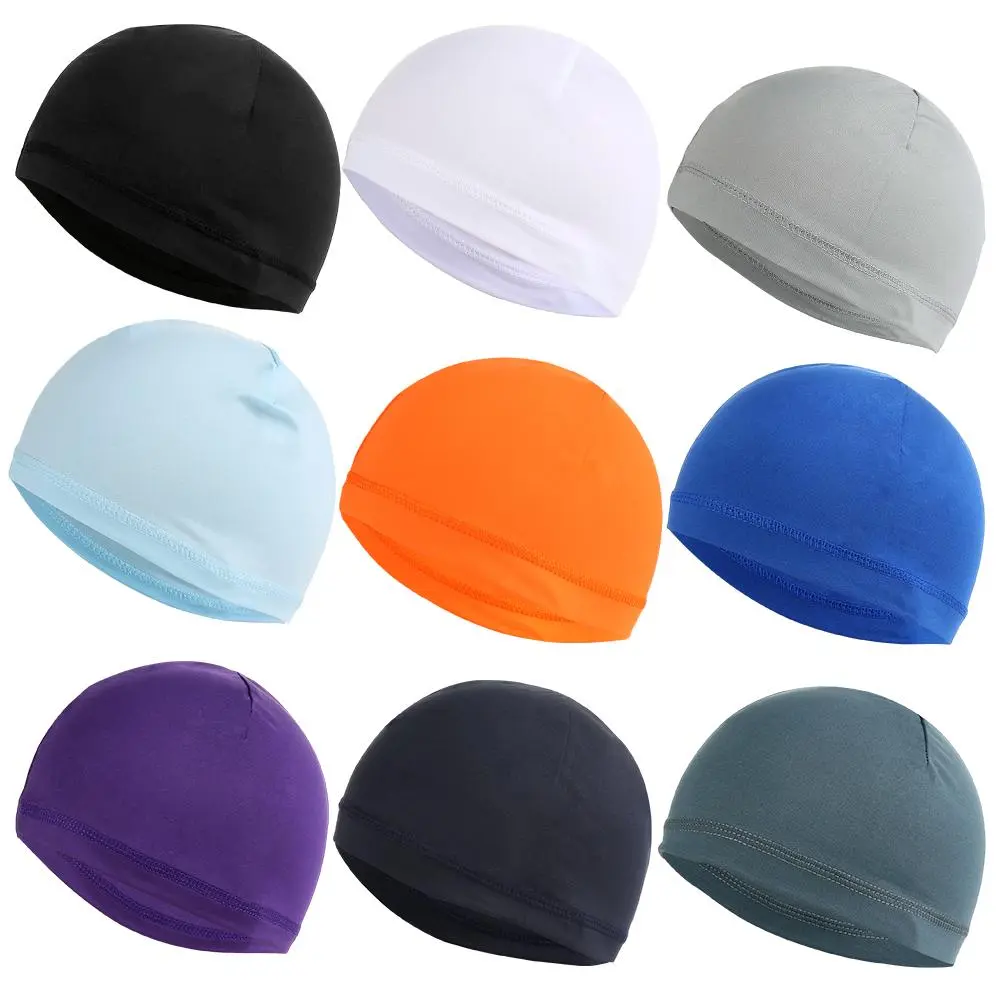 9-Pack Quick-Dry Men'S Cycling Caps, Breathable Sweat-Absorbing Knit Helmet Liners, Comfortable Outdoor Sports Riding Hats with Inner Lining campingessentials