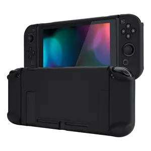 PlayVital Customized Dockable Hard Shell Protective Case for Nintendo Switch Console - Black