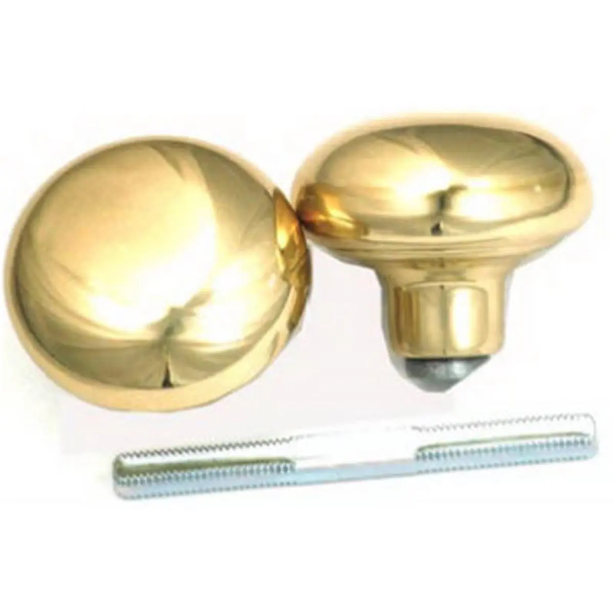 Belwith Products 1130 2-Pack Brass Knob Set, Interior Handlesets with 5.5 x 5.25 x 2.4 in Dimensions, Includes Spindle