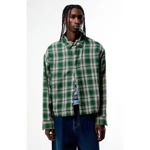 Pacsun Men's Halo Plaid Long Sleeve Shirt