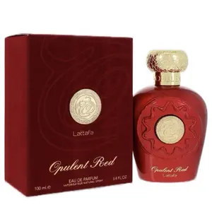 Lattafa Opulent Red Eau de Parfum for Women - 100ml Sensual & Alluring with Sweet Raspberry Warm Amber & Spicy Saffron for Unforgettable Elegance