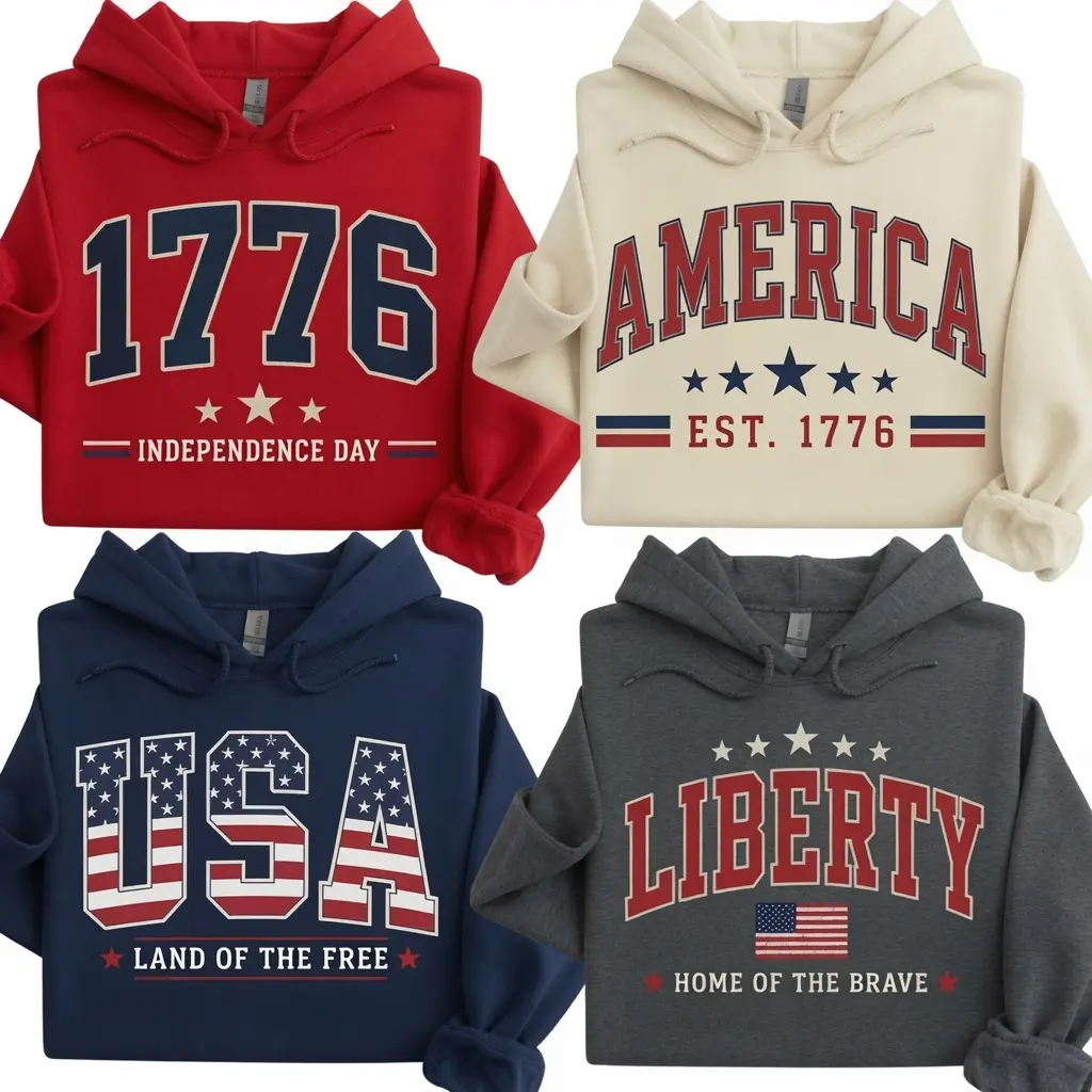 4th of July USA Hoodie, America Est 1776 Hoodie, USA Land Of The Free Hoodie, Liberty Home Of The Brave Sweatshirt, Patriotic Independence Day Hoodie, Retro Vintage USA Graphic Pullover