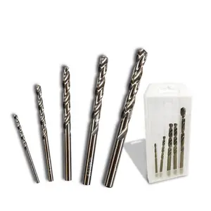 5-Piece Cobalt Drill Bit Set (1/8", 5/32", 3/16", 1/4", 5/16") - M35 HSS for Hardened Steel, Stainless, Cast Iron & Metal