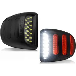Red OLED Neon Tube LED License Plate Light Tag Lamp Assembly Compatible with Chevy Silverado GMC Sierra 1500 2500 3500 Suburban Tahoe Yukon XL Cadillac Escalade EXT