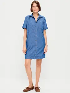 Old Navy Women's Short-Sleeve Mini Shirt Dress Old Navy Women's Short-Sleeve Mini Shirt Dress