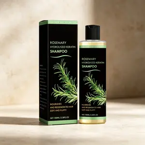 Rosemary Keratin Thickening Shampoo 100ml – Volumizing Formula – Adds Fullness & Fluff – Nourishes & Regenerates Hair – For Thin, Flat Hair