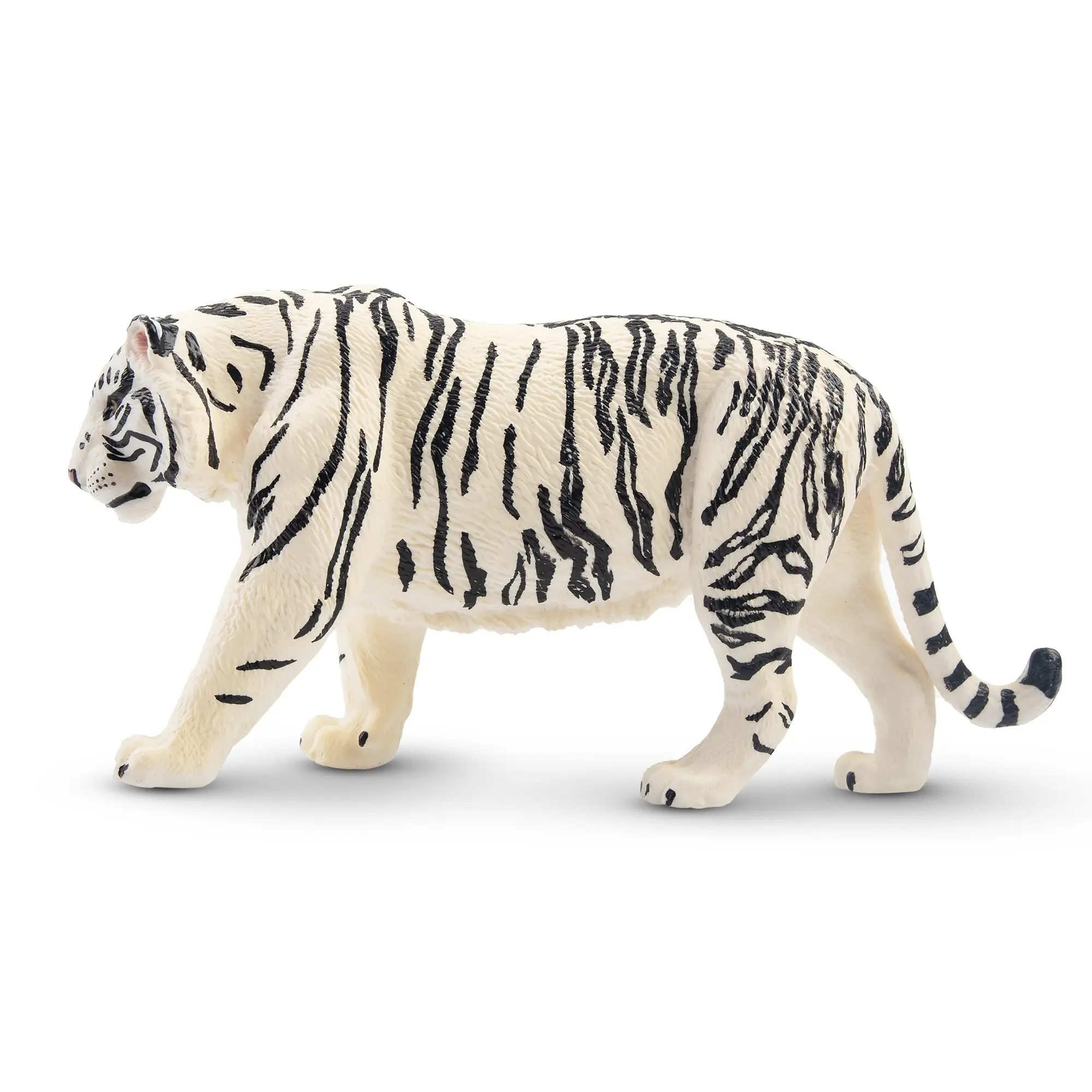 TOYMANY Unisex Realistic PVC Solid Plastic Hand-Painted White Tiger Action Figure - 3+ Age Early Education Tool, Collectible Gift for Wildlife Enthusiasts (Supports Children's Development)