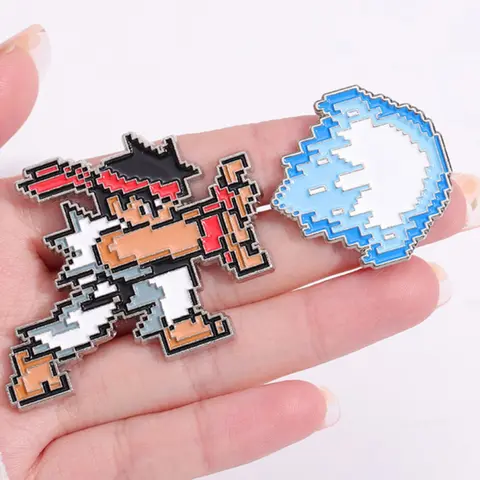 Street Fighter Pixel Art Enamel Badges Set, Classic Retro Style, Perfect Accessory for Fighting Game Fans, Fighting Game Enthusiasts & Vintage Arcade Lovers, Gaming Accessories, Gaming Collectibles, Alloy Brooch Pin, Lapel Brooch, Lapel Pins