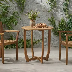 Christopher Knight Home® Outdoor Round Acacia Wood Accent Table,27.5" Teak