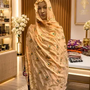 Noor Luxe Panjang Embroidered Shawl - Modest Fashion Hijab Khimar Accessory