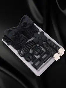 Hair Accessories Set, Hair Tie & Hair Claw & Wristband Set, Hair Accessories for Women & Girls, Minimalist Headwear Suitable for Thick Hair