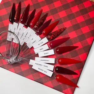 RED Acrylic Collection for Valentine's Day / Summer / Fall Autumn / Christmas Nails - 14 red colors