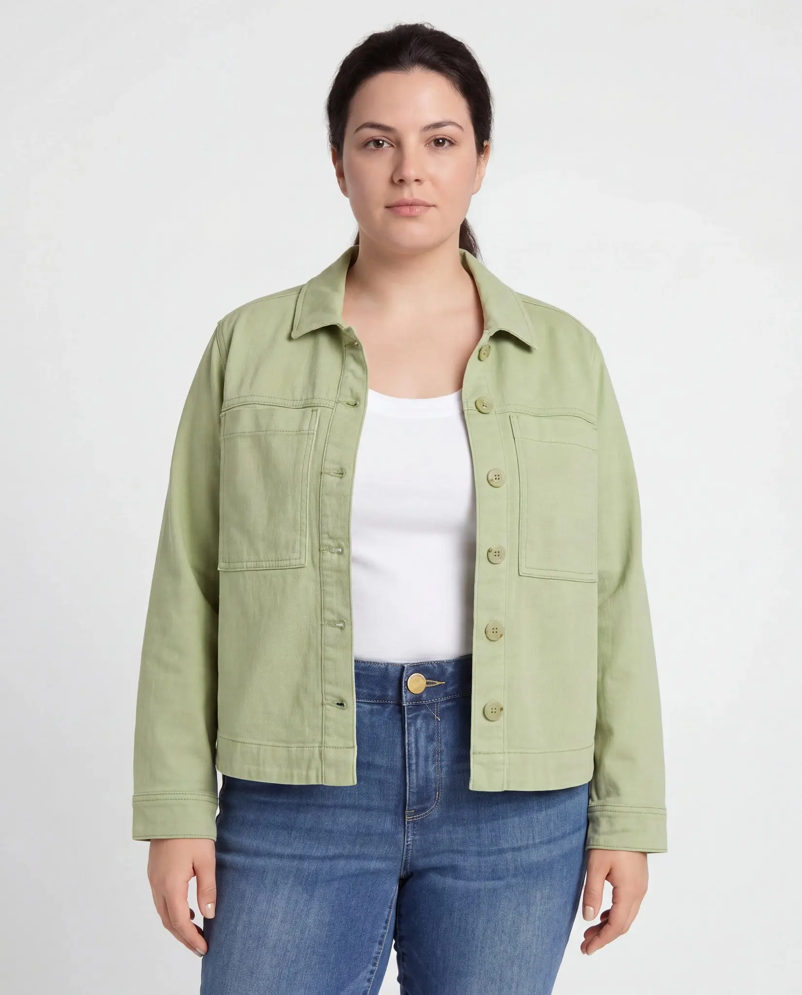 Plus Size High Low Shacket