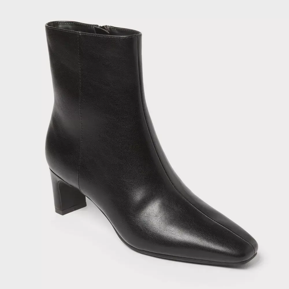 A New Day Women's Tigris Memory Foam Ankle Boots - Black