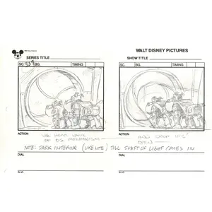 Chip n Dale Rescue Rangers Original Production Animation Storyboard Walt Disney FIRST EPISODE 1988 A58