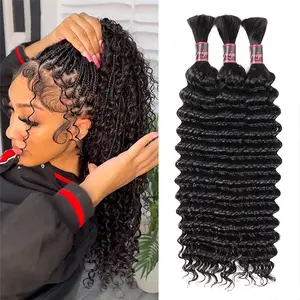 Deep Wave Bulk Human Hair For Braiding Human Hair Extensions No Weft P4 27 Highlight Deep Wave Human Hair Bulk For Braiding Outdoorfun