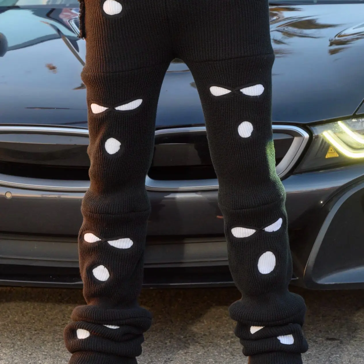 Black & White Ski Mask Pants